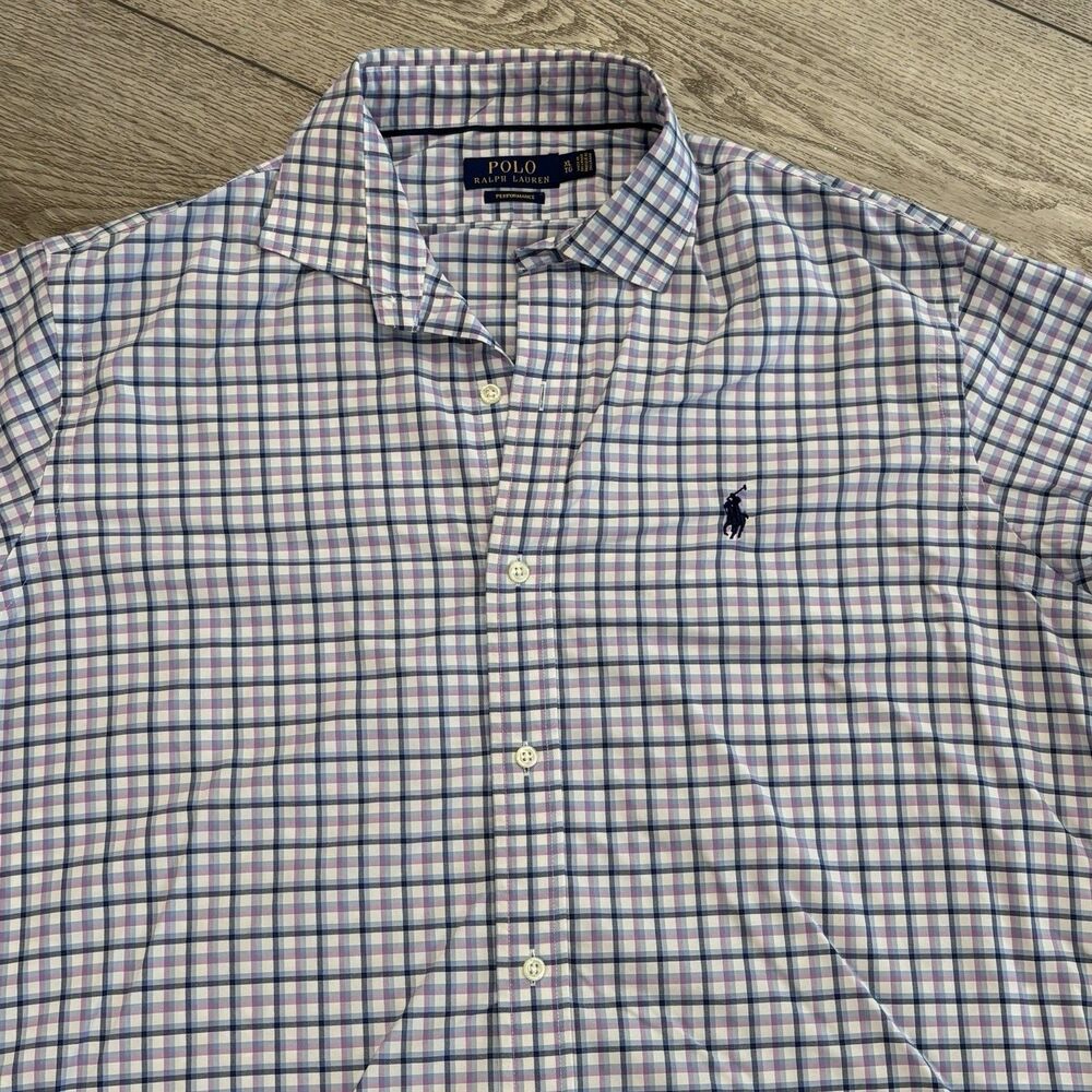 Polo Ralph Lauren Shirt Mens XL Plaid Performance Classic Fit Button Up Casual - Picture 2 of 8